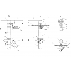 Опора ОАд15 деревянная анкерная ответвительная одноцепная IEK