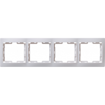 Рамка 4-местная горизонтальная РГ-4-КБ КВАРТА белый IEK