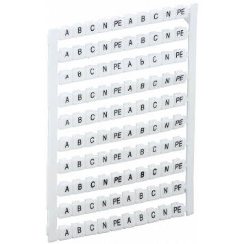 Маркеры для КВИ-4/16мм2 с символами "A, B, C, N, PE" IEK