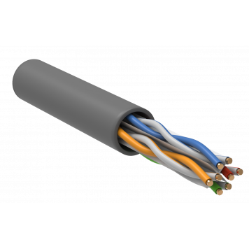 ITK Витая пара U/UTP кат.6A 4х2х23AWG solid LSZH нг(А)-HFLTx серый (305м)