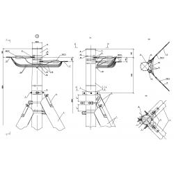 Опора ПУАд15 деревянная угловая переходная анкерная одноцепная IEK