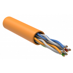 ITK Витая пара U/UTP кат.6 4х2х23AWG solid LSZH нг(А)-HF оранжевый (305м)