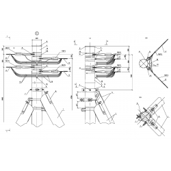 Опора УАд16 деревянная угловая анкерная двухцепная IEK