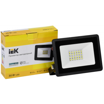 Прожектор светодиодный СДО 06-30 IP65 4000K черный IEK-2