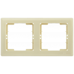 Рамка 2-местная горизонтальная РГ-2-БК BOLERO кремовый IEK
