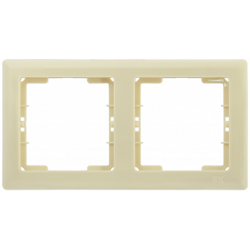 Рамка 2-местная горизонтальная РГ-2-БК BOLERO кремовый IEK