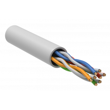 ITK Витая пара U/UTP кат.5E 4х2х24AWG solid LSZH нг(А)-LSLTx белый (305м)