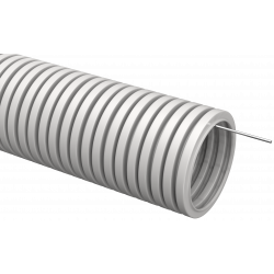 Труба гофрированная ПВХ d=16мм с зондом (10м), ELASTA IEK