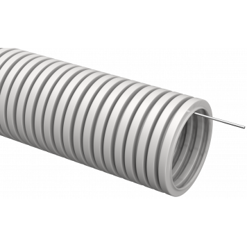 Труба гофрированная ПВХ d=16мм с зондом (10м), ELASTA IEK