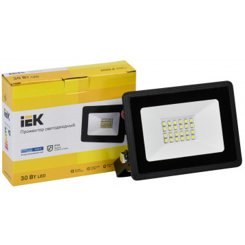 Прожектор светодиодный СДО 06-30 IP65 6500K черный IEK-2