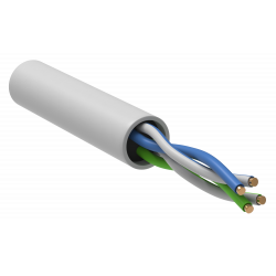 ITK Витая пара U/UTP кат.5E 2х2х24AWG solid LSZH нг(А)-LSLTx белый (500м)