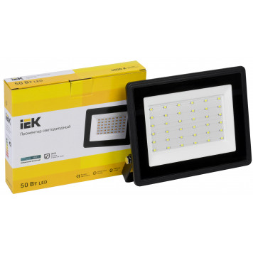 Прожектор светодиодный СДО 06-50 IP65 4000K черный IEK-2