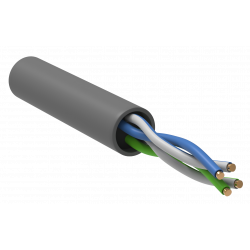 ITK Кабель связи витая пара ШПД U/UTP кат.5E 24AWG 4 пары solid LSZH 305м белый