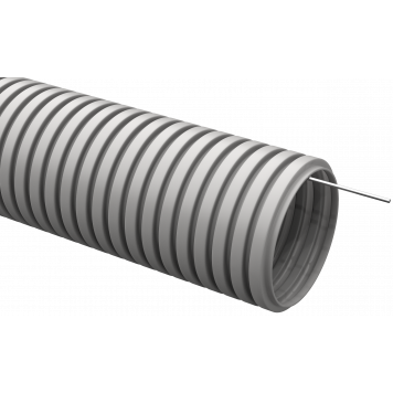 Труба гофрированная ПВХ d=63мм с зондом (15м), ELASTA IEK