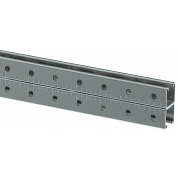 Профиль перфорированный двойной 41х41х2600-2,0, гальванически оцинкованная сталь, STRUT IEK