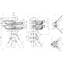 Опора УАд161 деревянная угловая анкерная двухцепная IEK