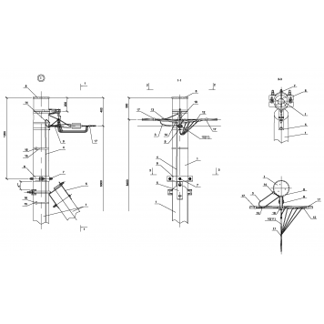 Опора ОАд151 деревянная анкерная ответвительная одноцепная IEK