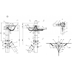 Опора ПОАд151 деревянная анкерная переходная ответв. одноцепная IEK