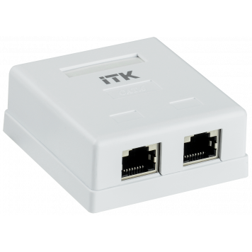 ITK Настенная информационная розетка RJ45 кат.6 FTP 2-порта