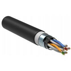 ITK Витая пара U/UTP кат.5E 4х2х24AWG solid двойная оболочка LSZH/LDPE черный