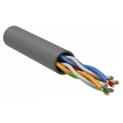 ITK Витая пара U/UTP кат.5E 4х2х0,52 solid LSZH серый (305м) РФ