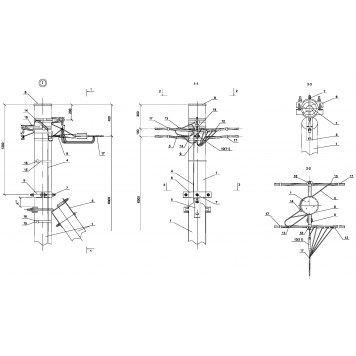 Опора ОАд161 деревянная анкерная ответвительная двухцепная IEK