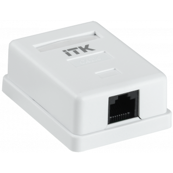 ITK Настенная информационная розетка RJ45 кат.6 UTP 1-порт