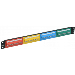 ITK 1U патч-панель кат.5E UTP 24 порта (Dual IDC) угловой порт 45 градусов