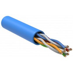 ITK Витая пара U/UTP кат.5E 4х2х24AWG solid PVC синий (305м)