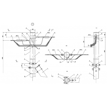 Опора Ад151 деревянная анкерная концевая одноцепная IEK