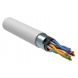 ITK Витая пара F/UTP кат.5E 4х2х24AWG solid LSZH нг(А)-LSLTx белый (305м)